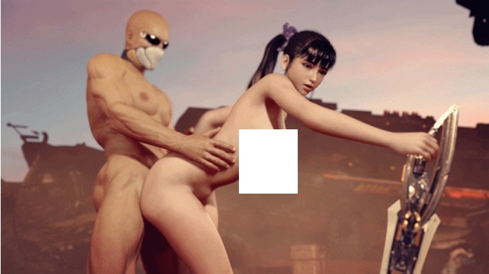 图片[5]-[3D/动态/CV] Mekesp 7月新作：2B+伊芙 性感女神无人暗巷内被恶臭流浪汉侵犯中出 [1.3G/BD][Mekesp 2507]-ACG宝库