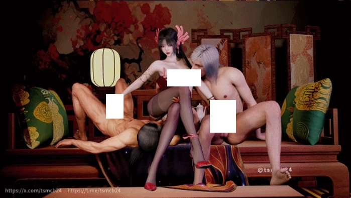 [3D/动态/VAM] 天使没翅膀：熙星月 难却 性感黑丝长腿御姐3P激情爆肏中出 [1.7G/BD][TSxxynq]-ACG宝库