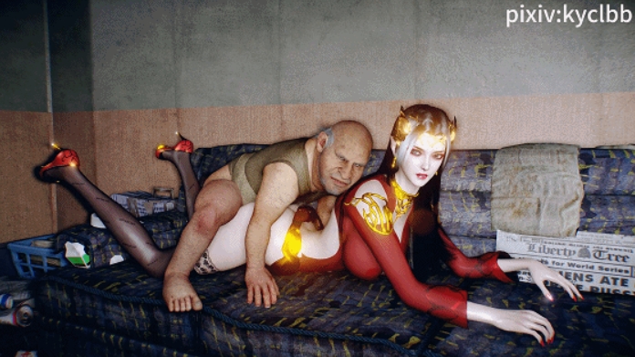 图片[6]-[3D/小马大车/VAM] kyclbb：158 美杜莎大战侏儒记③ 极品黑丝御姐被侏儒老头侵犯中出 [3.9G/BD][KY158]-ACG宝库